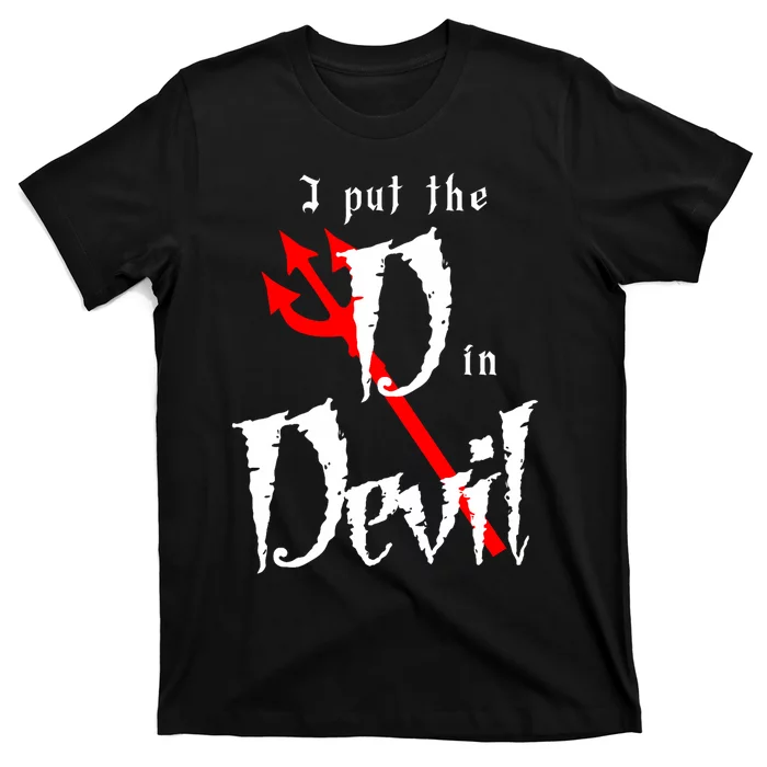 I Put D In Devil Halloween Matching Couple T-Shirt