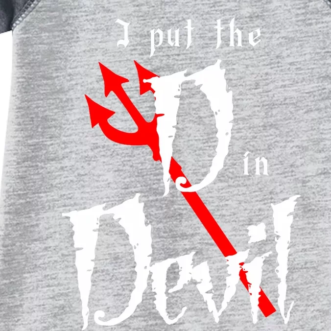 I Put D In Devil Halloween Matching Couple Infant Baby Jersey Bodysuit