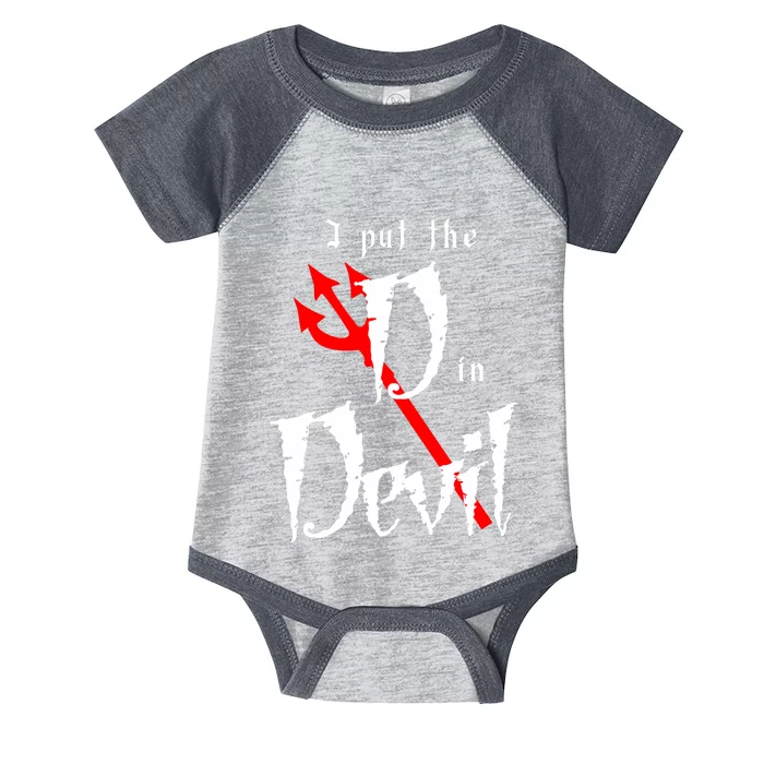 I Put D In Devil Halloween Matching Couple Infant Baby Jersey Bodysuit