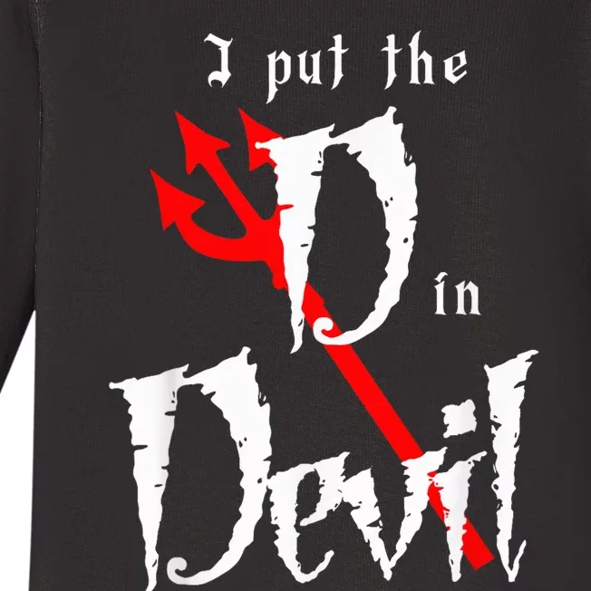 I Put D In Devil Halloween Matching Couple Boyfriend Happy Halloween Baby Long Sleeve Bodysuit