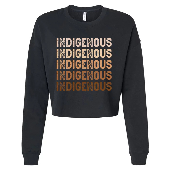 Indigenous Peoples Day Native American Heritage Pride Cropped Pullover Crew