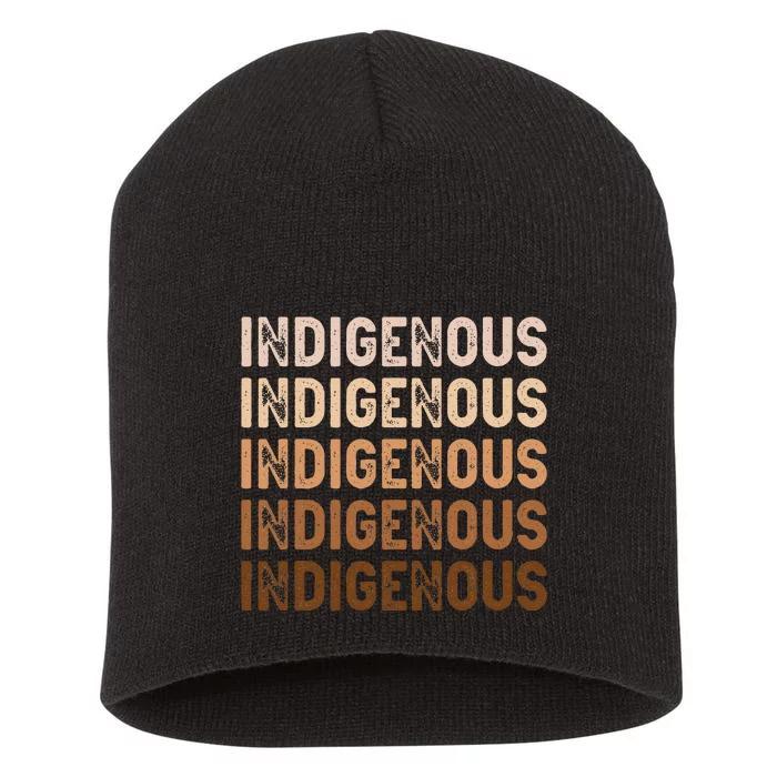 Indigenous Peoples Day Native American Heritage Pride Short Acrylic Beanie