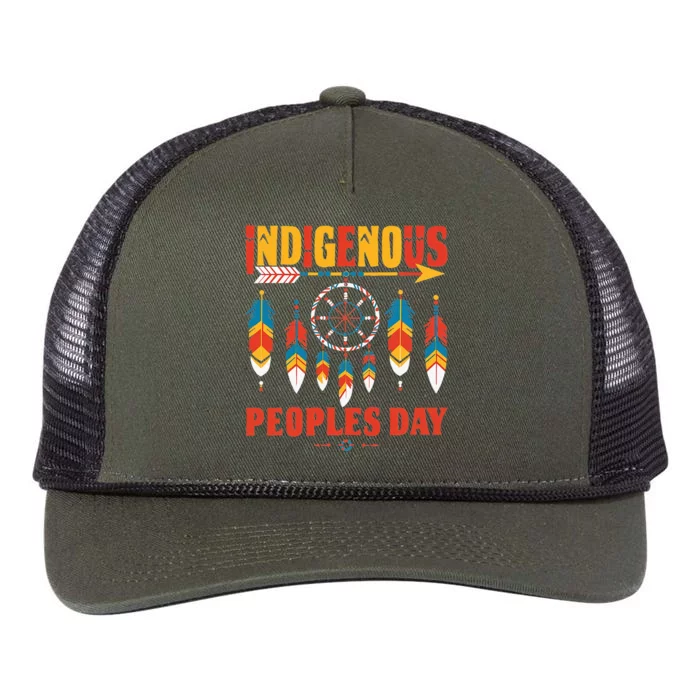 Indigenous Peoples Day Native Heritage Culture Tradition Retro Rope Trucker Hat Cap