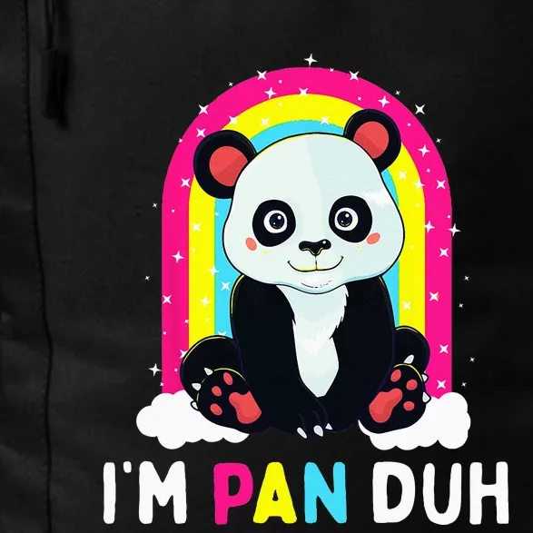 I'm Pan Duh Pansexual Pride Panda Rainbow Flag LGBT Gift Daily Commute Backpack