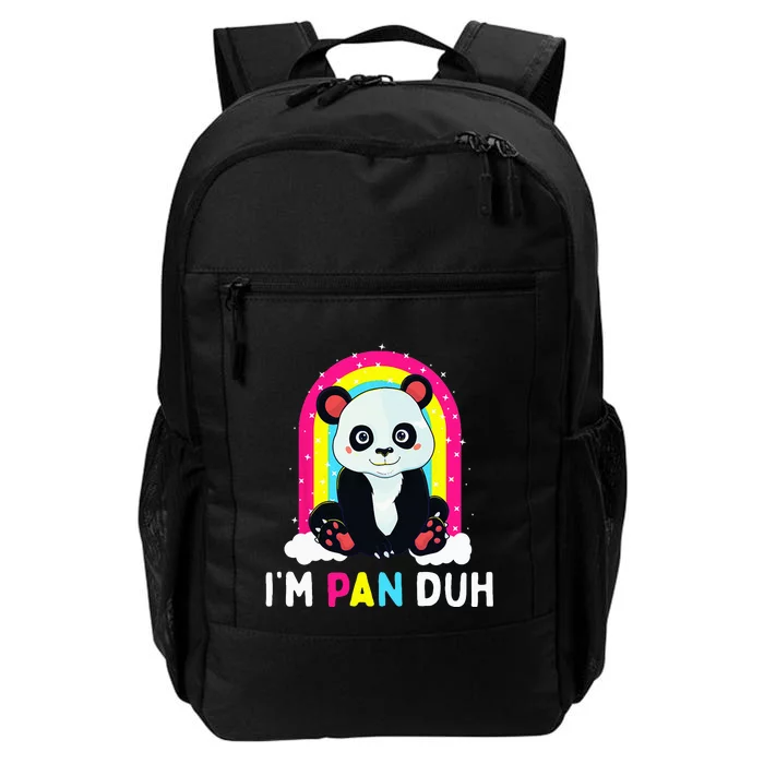 I'm Pan Duh Pansexual Pride Panda Rainbow Flag LGBT Gift Daily Commute Backpack