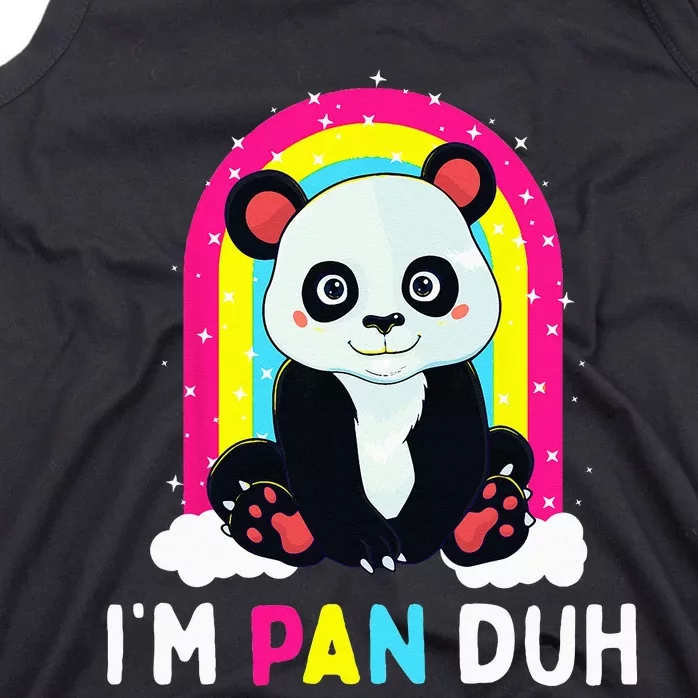 I'm Pan Duh Pansexual Pride Panda Rainbow Flag LGBT Gift Tank Top