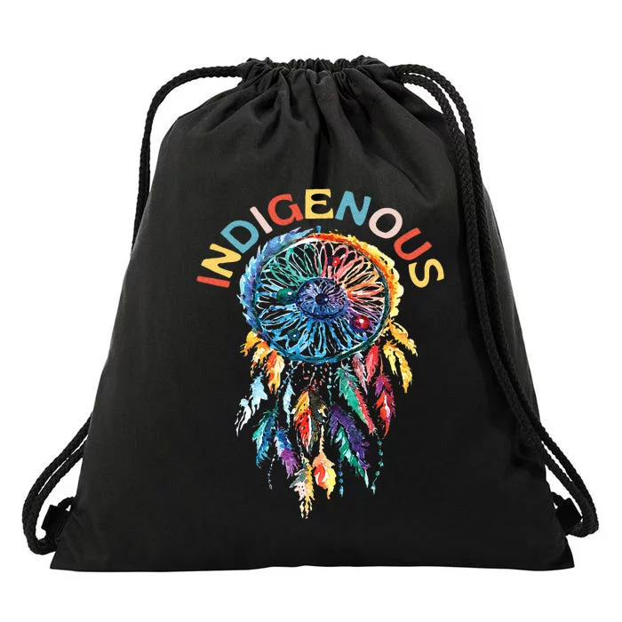 Indigenous peoples day Native American heritage Catcher Drawstring Bag