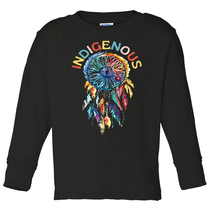 Indigenous peoples day Native American heritage Catcher Toddler Long Sleeve Shirt