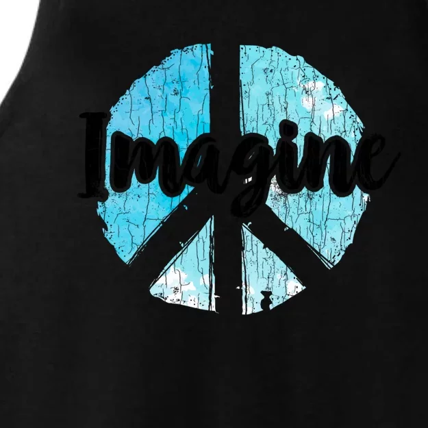 International Peace Day Imagine Funny Love World Graphic Gift Ladies Tri-Blend Wicking Tank