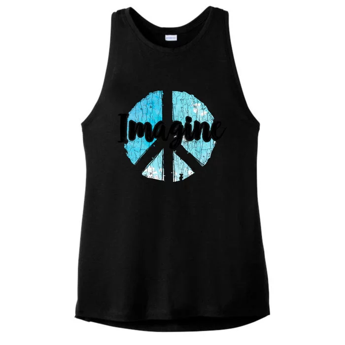 International Peace Day Imagine Funny Love World Graphic Gift Ladies Tri-Blend Wicking Tank