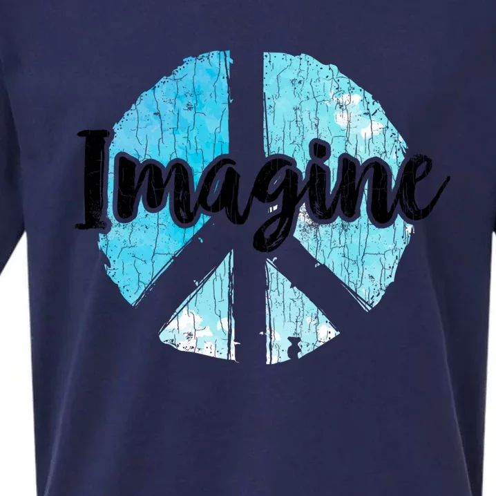 International Peace Day Imagine Funny Love World Graphic Gift Sueded Cloud Jersey T-Shirt