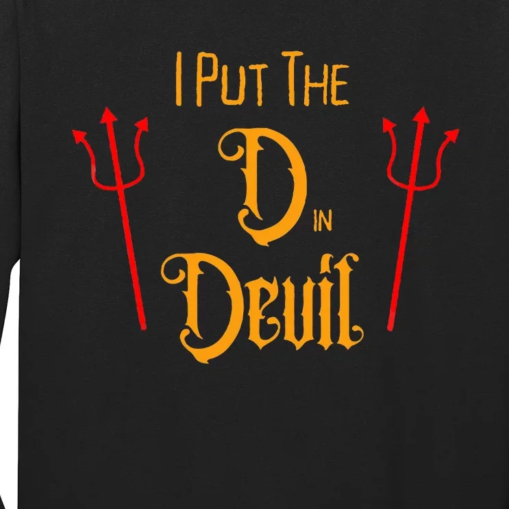 I Put D In Devil Halloween Matching Couple Long Sleeve Shirt