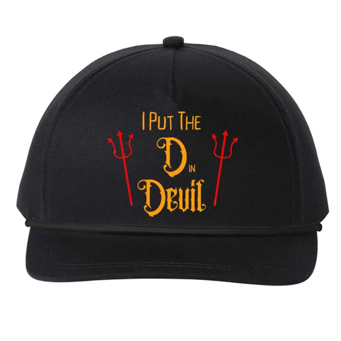 I Put D In Devil Halloween Matching Couple Snapback Five-Panel Rope Hat