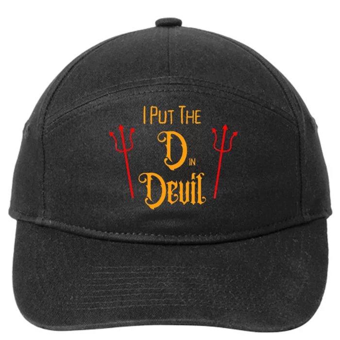 I Put D In Devil Halloween Matching Couple 7-Panel Snapback Hat