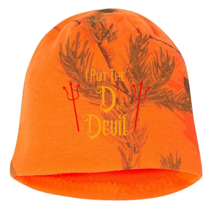 I Put D In Devil Halloween Matching Couple Kati - Camo Knit Beanie