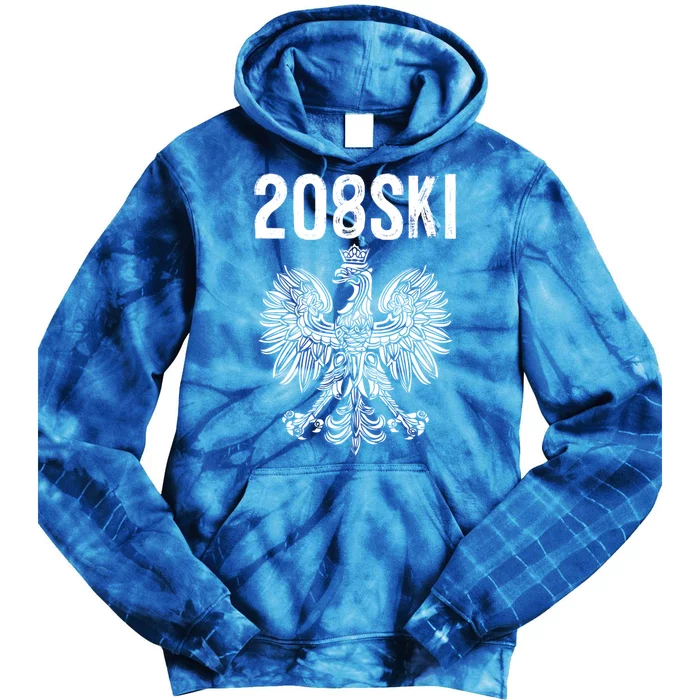 Idaho Polish Eagle Flag Pride 208 Area Code Dyngus Day Gift Tie Dye Hoodie