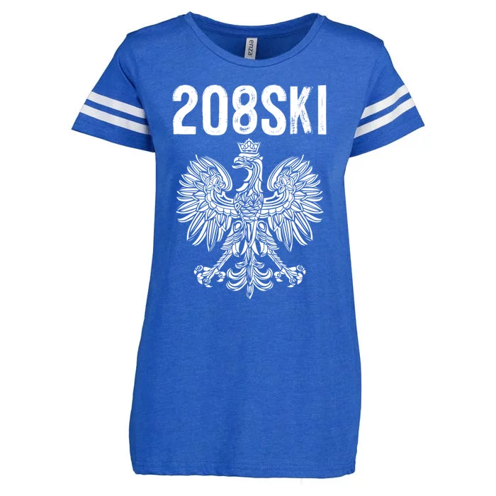 Idaho Polish Eagle Flag Pride 208 Area Code Dyngus Day Gift Enza Ladies Jersey Football T-Shirt