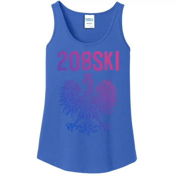 Idaho Polish Eagle Flag Pride 208 Area Code Dyngus Day Gift Ladies Essential Tank