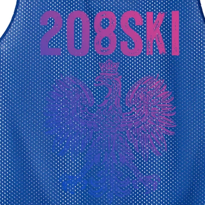 Idaho Polish Eagle Flag Pride 208 Area Code Dyngus Day Gift Mesh Reversible Basketball Jersey Tank