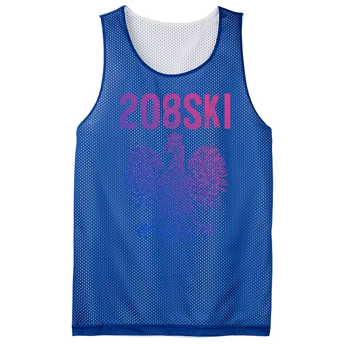 Idaho Polish Eagle Flag Pride 208 Area Code Dyngus Day Gift Mesh Reversible Basketball Jersey Tank