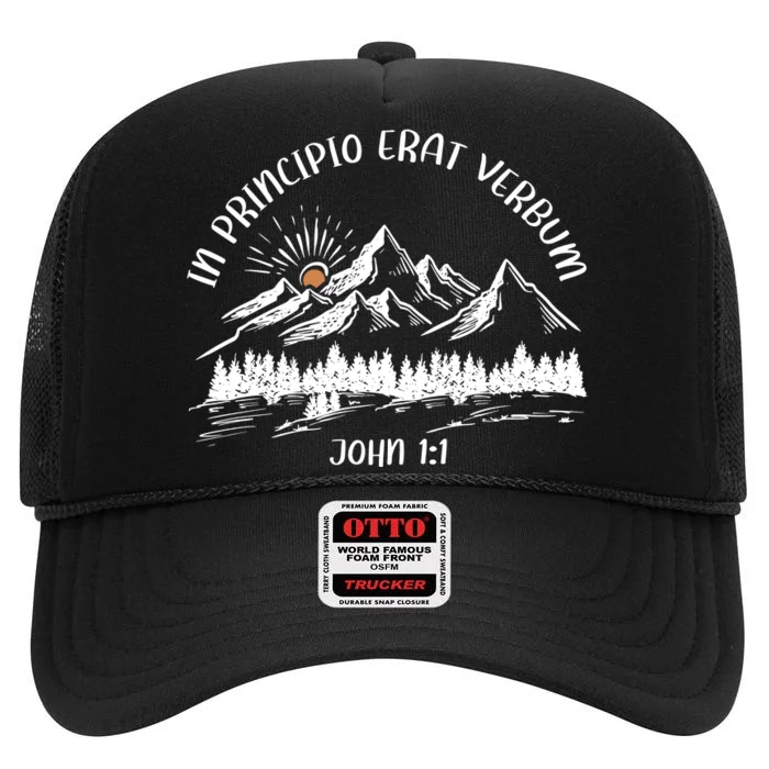 In Principio Erat Verbum Homeschooling Mama High Crown Mesh Trucker Hat