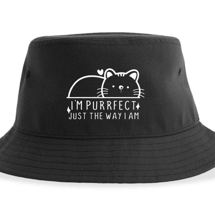 IM Purrfect Funny Cat Pet Lover Fun Pun Sustainable Bucket Hat