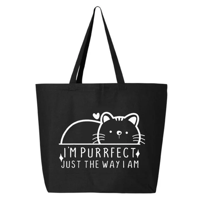 IM Purrfect Funny Cat Pet Lover Fun Pun 25L Jumbo Tote