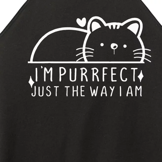 IM Purrfect Funny Cat Pet Lover Fun Pun Women’s Perfect Tri Rocker Tank