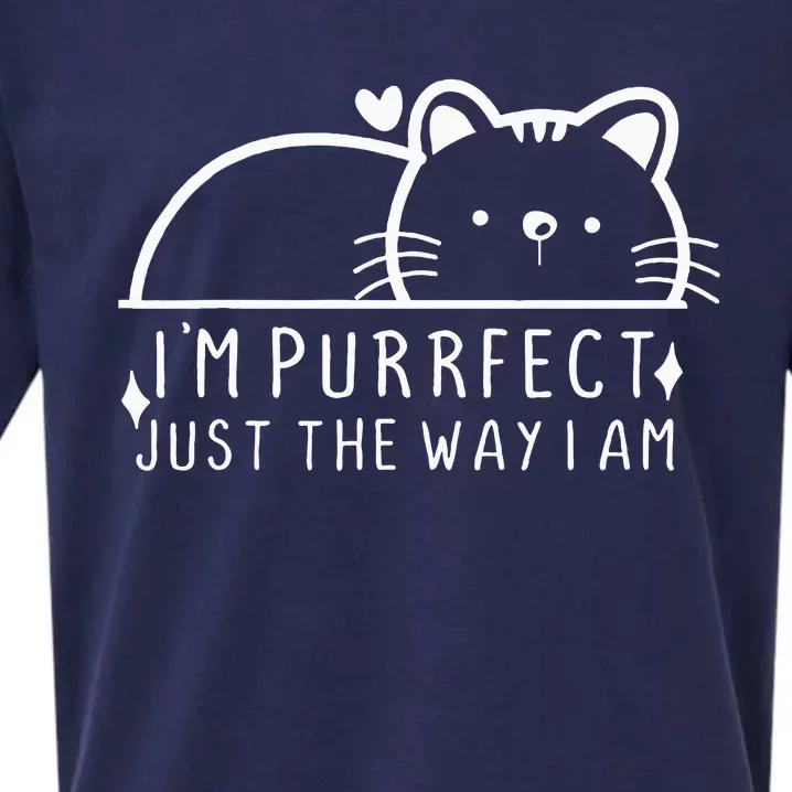 IM Purrfect Funny Cat Pet Lover Fun Pun Sueded Cloud Jersey T-Shirt