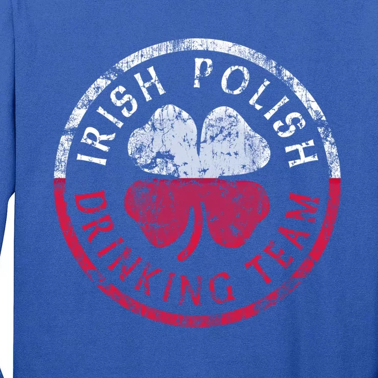 Irish Polish Flag Ing Team Polska Ireland Gift Tall Long Sleeve T-Shirt