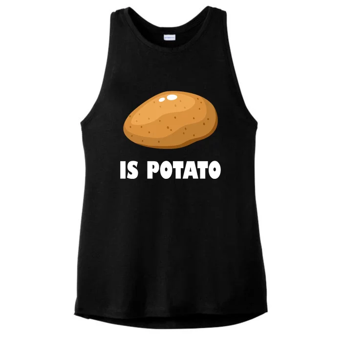 Is Potato Funny Meme Late Night Ladies Tri-Blend Wicking Tank