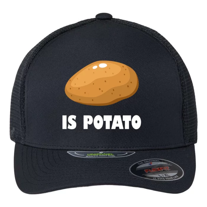 Is Potato Funny Meme Late Night Flexfit Unipanel Trucker Cap