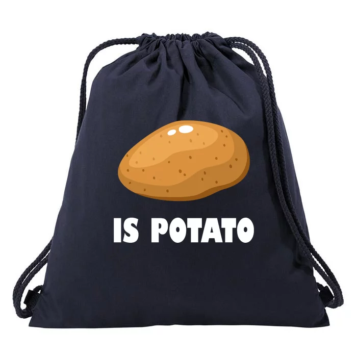 Is Potato Funny Meme Late Night Drawstring Bag