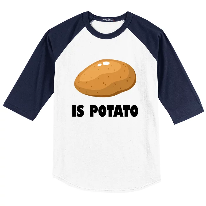 Is Potato Funny Meme Late Night Baseball Sleeve Shirt