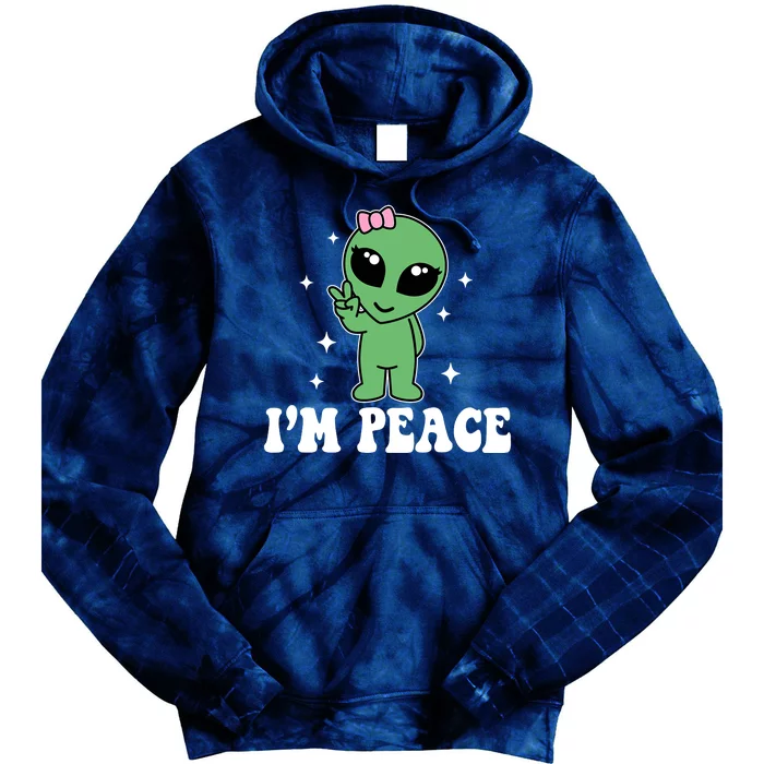 IM Peace Funny Alien Couples Matching ValentineS Day Tie Dye Hoodie