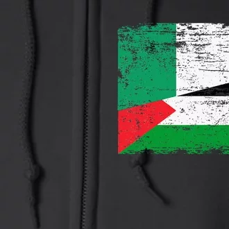 Ireland Palestine Flags Half Irish Half Palestinian Full Zip Hoodie