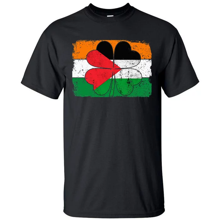 Irish Palestine Flag Ireland Shamrock St Patricks Day Tall T-Shirt