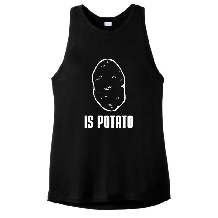 Is Potato Funny Potato Ladies Tri-Blend Wicking Tank