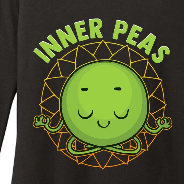 Inner Peas Funny Inner Peace Foodie Pun Meme Cute Gift Womens CVC Long Sleeve Shirt