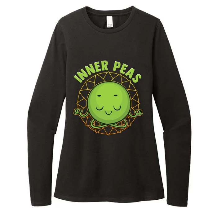 Inner Peas Funny Inner Peace Foodie Pun Meme Cute Gift Womens CVC Long Sleeve Shirt