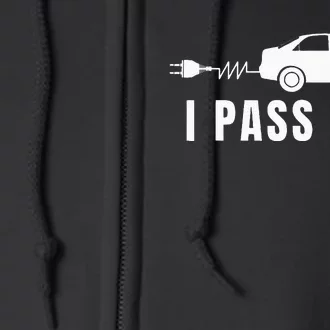 I Pass Gas Electric Car I Love Evs Electric Vehicle Full Zip Hoodie