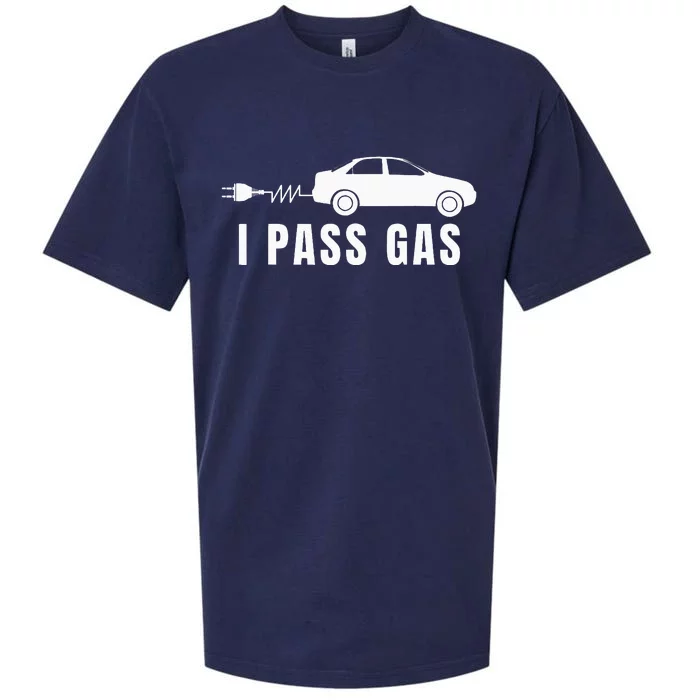 I Pass Gas Electric Car I Love Evs Electric Vehicle Sueded Cloud Jersey T-Shirt