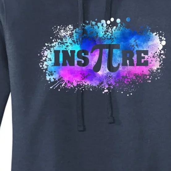 Inspire Pi Gift I Math Teacher Pi Day Gift Women's Pullover Hoodie