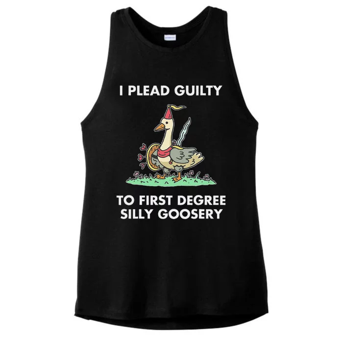 I Plead Guilty To F.I.R.S.T Degree Silly Goosery Apparel Ladies Tri-Blend Wicking Tank