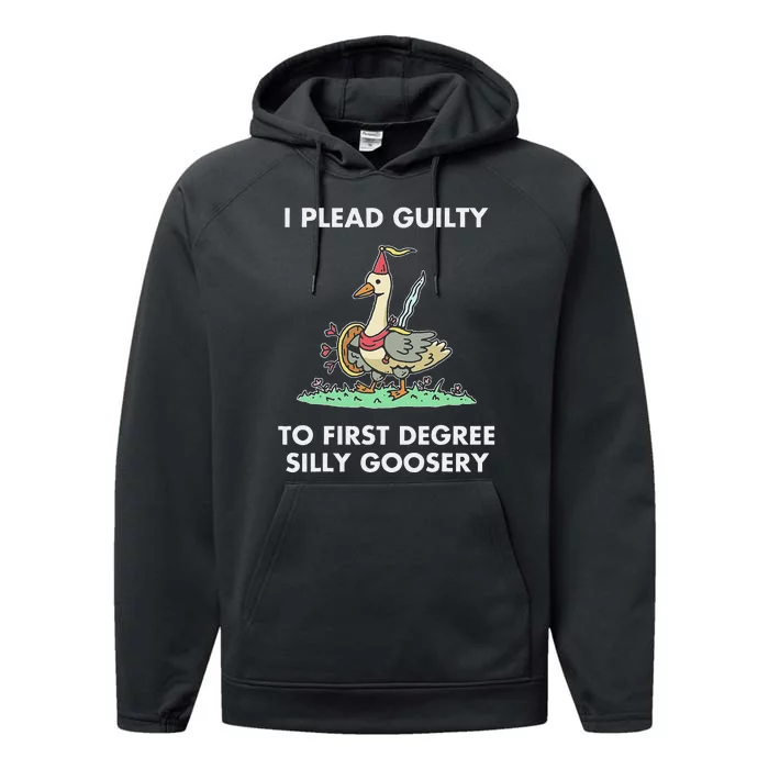 I Plead Guilty To F.I.R.S.T Degree Silly Goosery Apparel Performance Fleece Hoodie