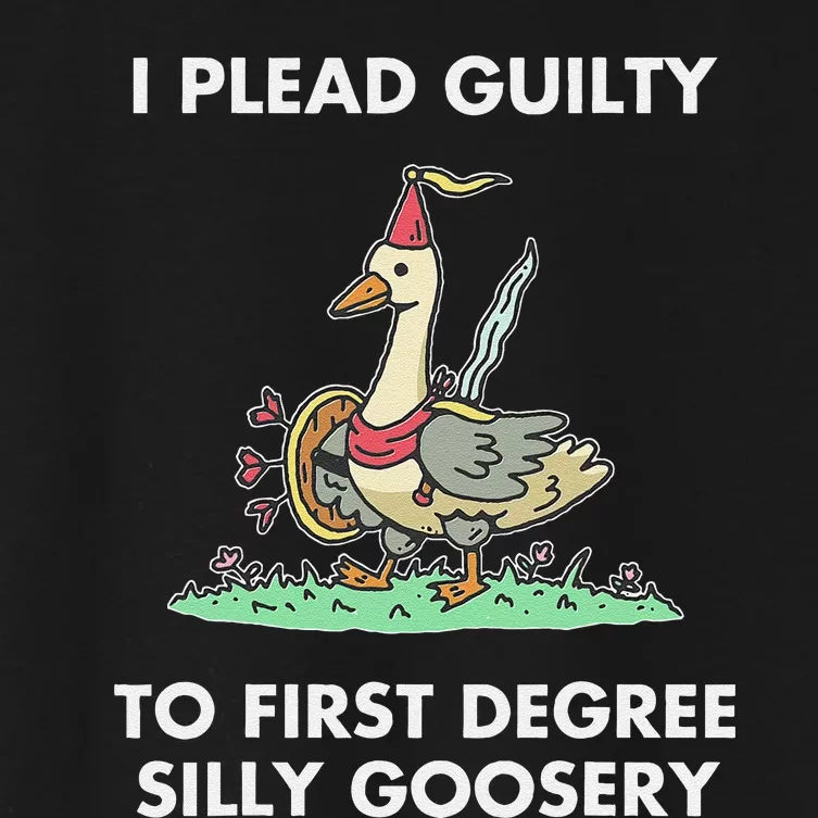 I Plead Guilty To F.I.R.S.T Degree Silly Goosery Apparel Women's Crop Top Tee