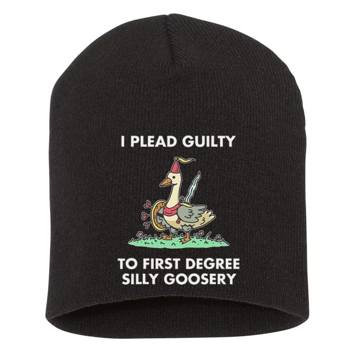 I Plead Guilty To F.I.R.S.T Degree Silly Goosery Apparel Short Acrylic Beanie