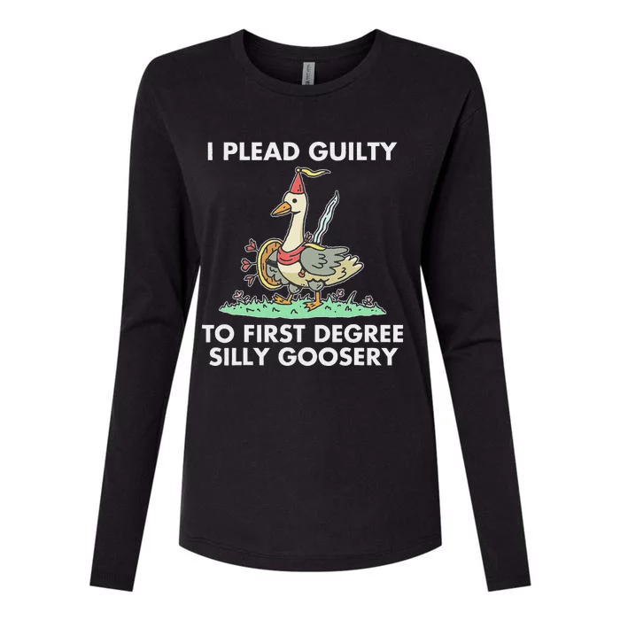 I Plead Guilty To F.I.R.S.T Degree Silly Goosery Apparel Womens Cotton Relaxed Long Sleeve T-Shirt