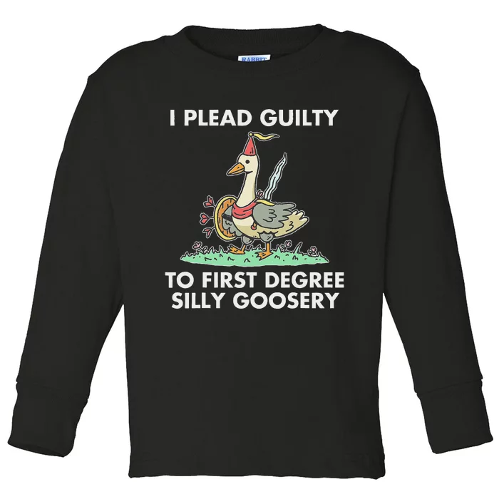 I Plead Guilty To F.I.R.S.T Degree Silly Goosery Apparel Toddler Long Sleeve Shirt