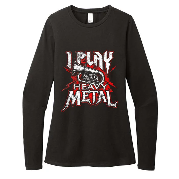 I Play Heavy Metal Tuba Player & Marching Band Womens CVC Long Sleeve Shirt